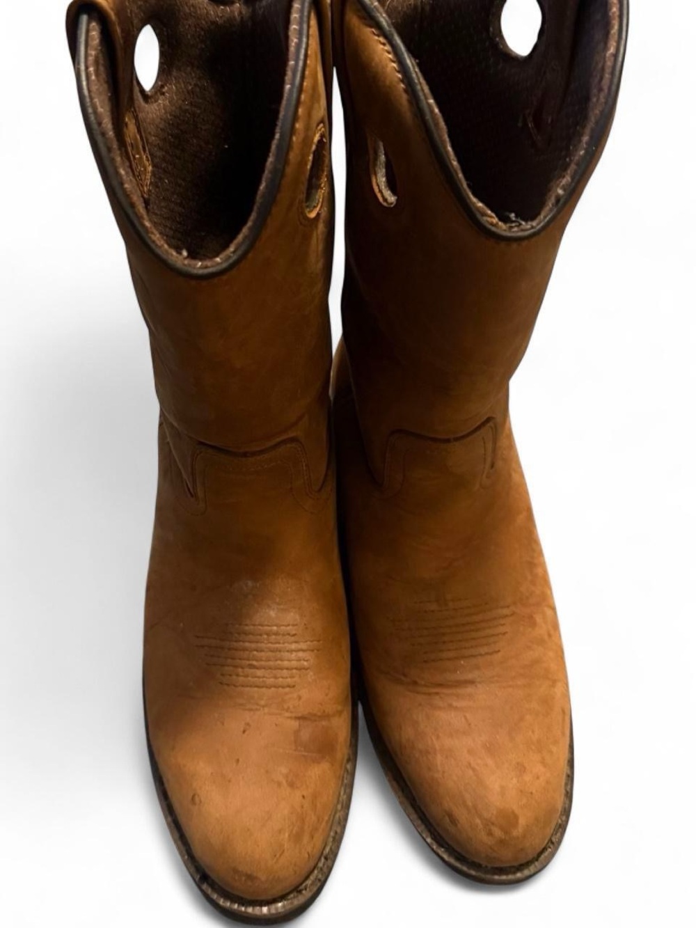 Georgia Boot Chestnut Leather Pull-On Western Boots